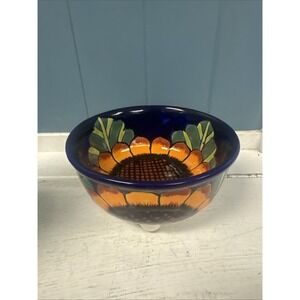 Talavera‎ Bowl Salsa Molcajetes Kitchen Mexican Pottery Folk Art 6.5" Lead Free